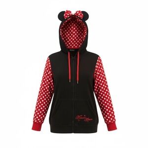 Disney Kids Minnie Mouse Hoodie - Black and Red